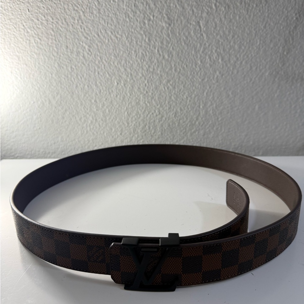 Louis Vuitton Brown and Black Checkered Belt - Picture 2 of 6